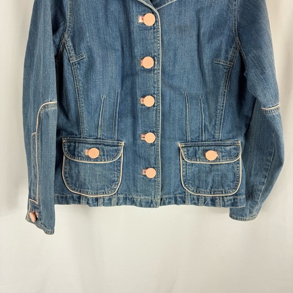 Venezia Blue Denim Jacket with Pink Buttons Vintage 90’s - Picture 4 of 14